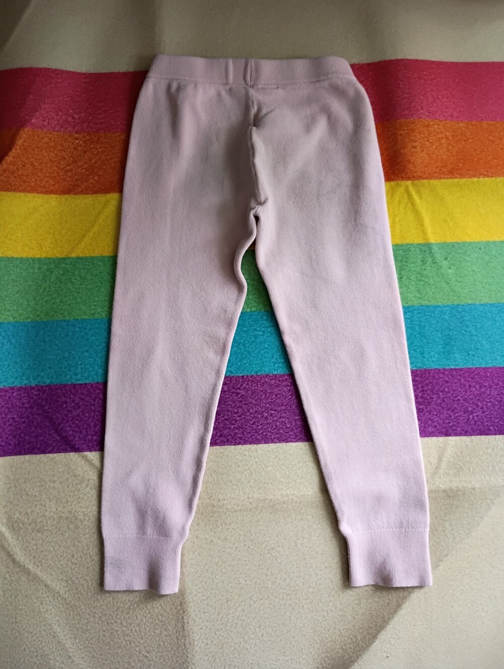 Gap Kids S 6/7 Pink/Silver Star Knees Sweater Leggings - Picture 6 of 8